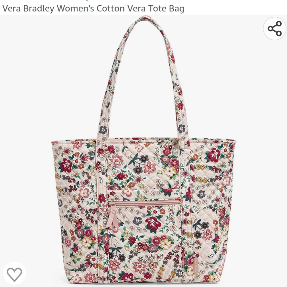 Pink Large Vera Bradley tote
